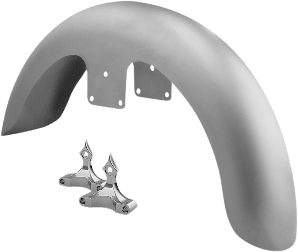 RC COMPONENTS 1401-0512 Phantom Front Fender Kit with Chrome Adapters - For 23" Wheel
