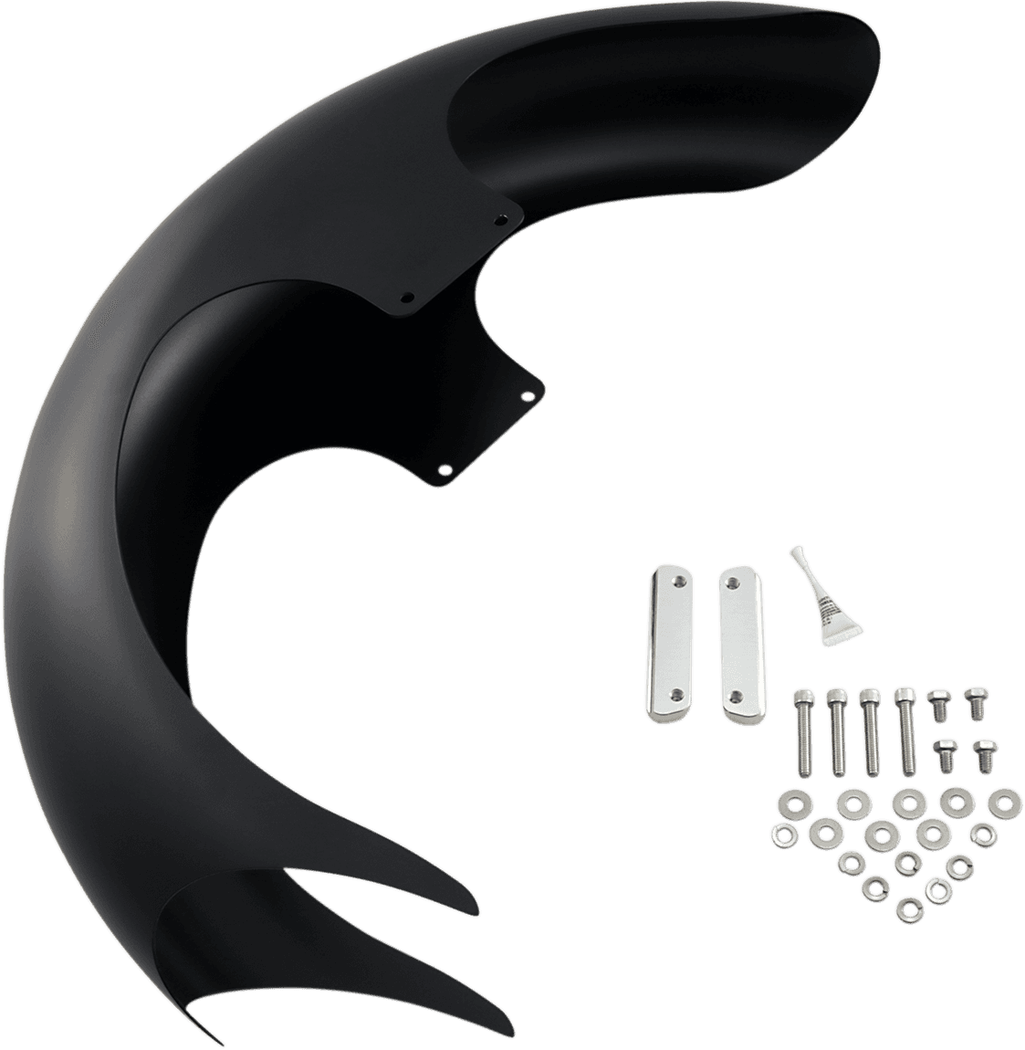 PAUL YAFFE BAGGER NATION 1401-0522 Talon Front Fender - 23" Wheel - With Satin Adapters - HD Touring