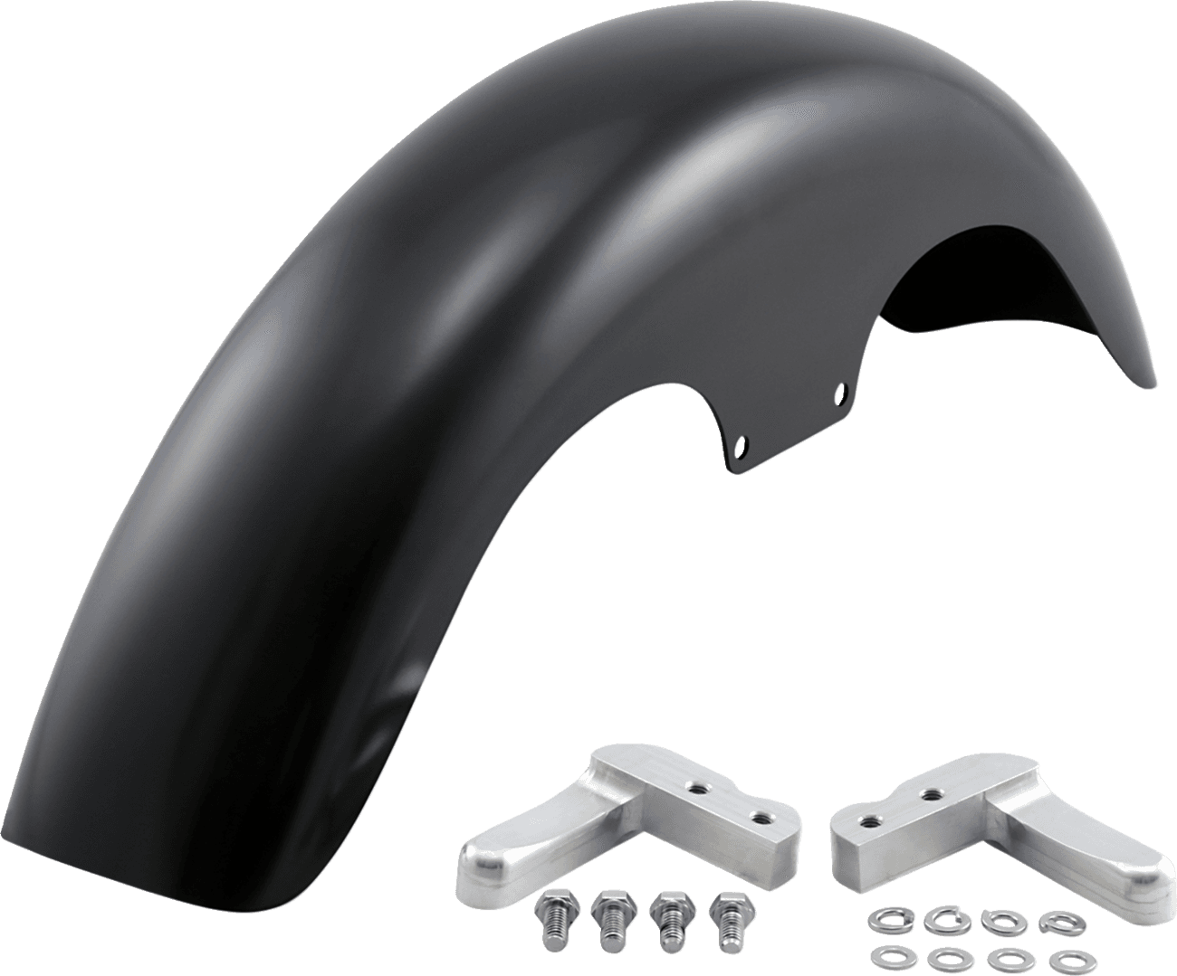KLOCK WERKS 1401-0539 Klub Front Fender - Black - 19" - HD Dyna/Softail