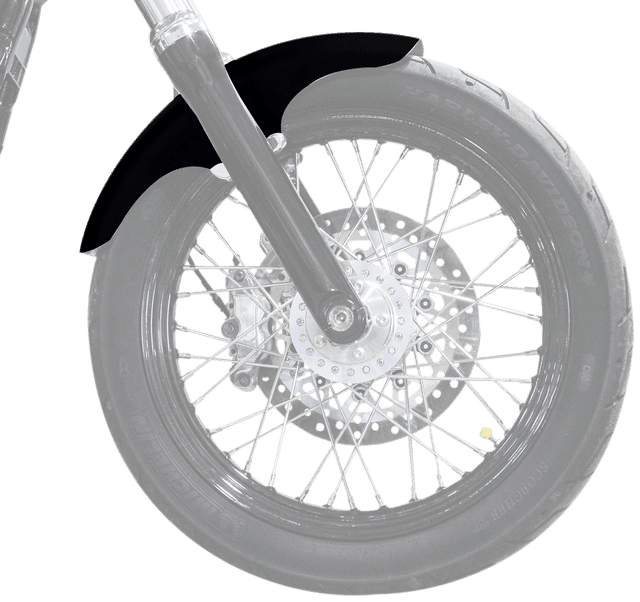 KLOCK WERKS 1401-0540 Top-Hat Front Fender - Black - 19" - HD Dyna/Softail — image 2 of 2