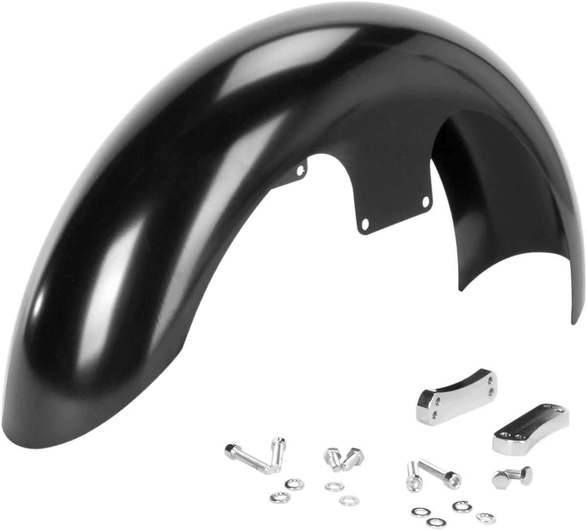 KLOCK WERKS 1401-0545 Slicer Front Fender - Black - 19" - HD Dyna/Softail