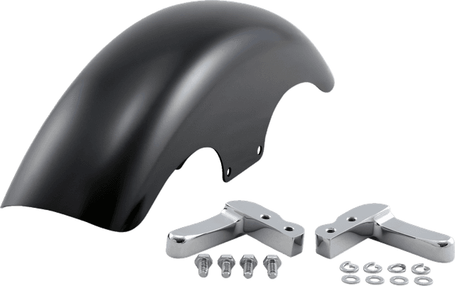 KLOCK WERKS 1401-0547 Top-Hat Front Fender - Black - 19" - HD Dyna/Softail — image 1 of 2