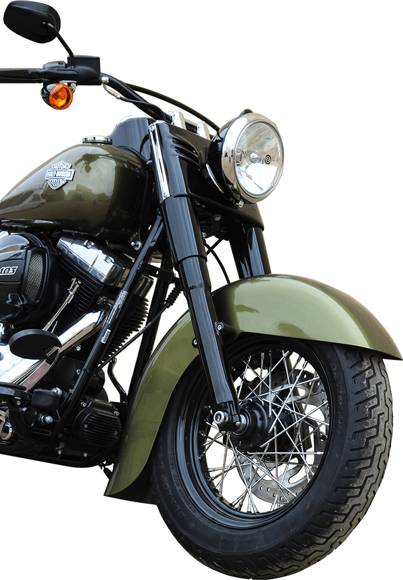 KLOCK WERKS 1401-0624 Benchmark Front Fender - Black - 16"-19" Wheel - HD Softail — image 4 of 6