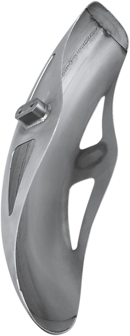 RUSS WERNIMONT DESIGNS 1401-0646 Retro Front Fender - For 18"/19" Wheel - Raw - HD Dyna '06-'17 — image 2 of 3