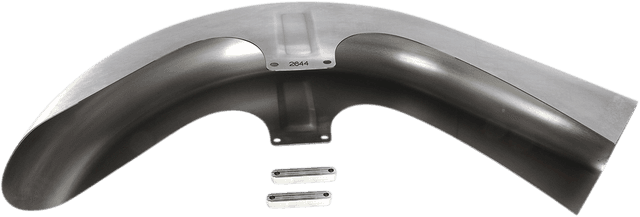 RUSS WERNIMONT DESIGNS 1401-0659 Flat Back Dresser Front Fender - For 26" Wheel - 44° Rake - HD Touring/Trike '14-'20 — image 3 of 4