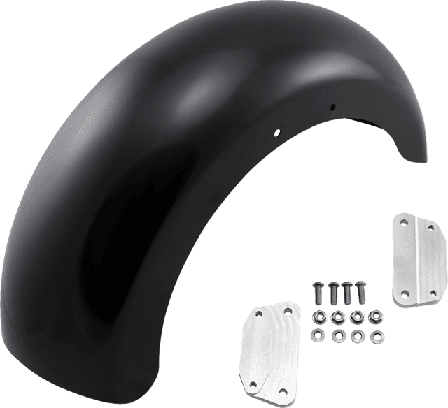 KLOCK WERKS 1401-0703 Roller Front Fender - Black - 18" - HD Softail — image 2 of 3