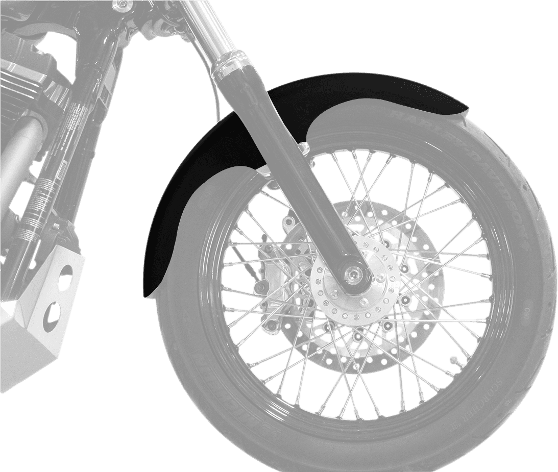 KLOCK WERKS 1401-0705 Klub Front Fender - Black - 19" - HD Softail