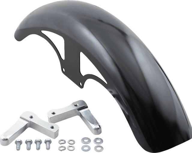 KLOCK WERKS 1401-0706 P-Tom Front Fender - Black - 19" - HD Softail — image 1 of 3