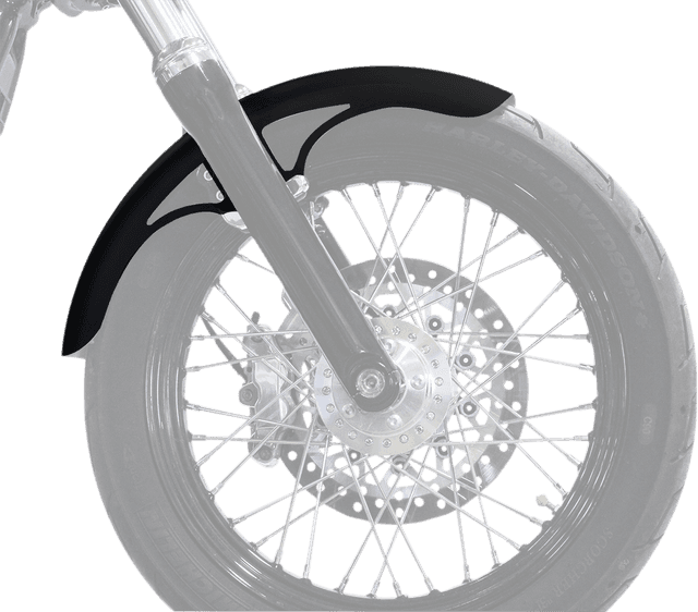 KLOCK WERKS 1401-0706 P-Tom Front Fender - Black - 19" - HD Softail — image 2 of 3
