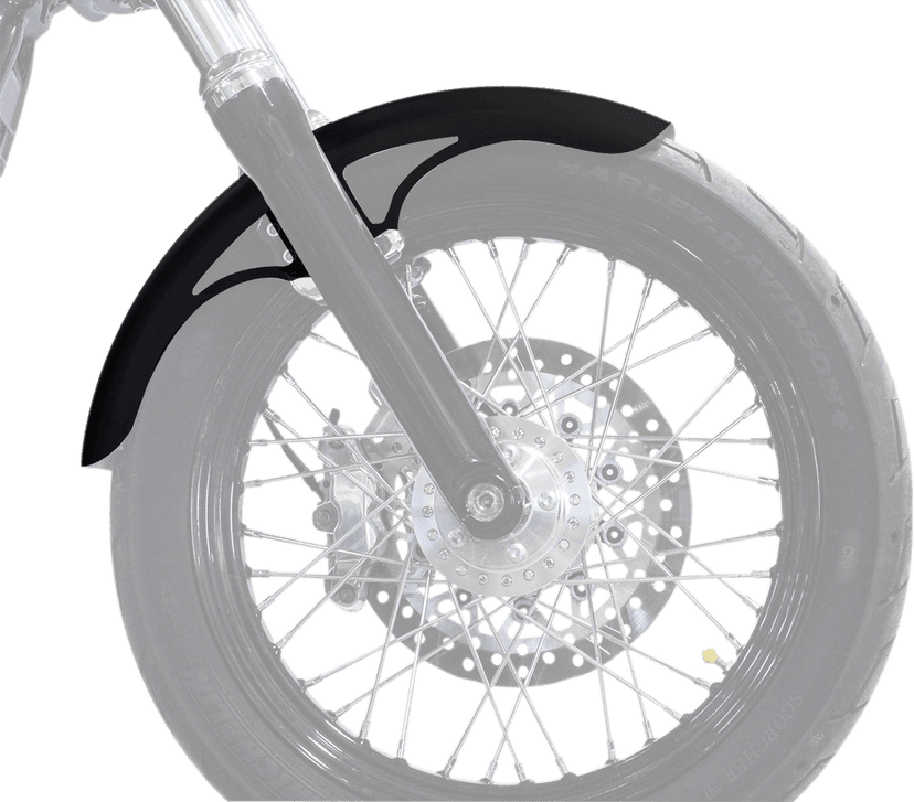 KLOCK WERKS 1401-0706 P-Tom Front Fender - Black - 19" - HD Softail — image 2 of 3