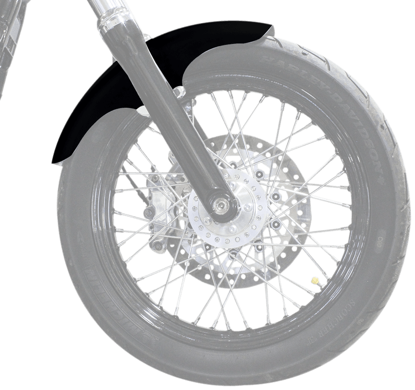 KLOCK WERKS 1401-0708 Top-Hat Front Fender - Black - 19" - HD Softail — image 3 of 3