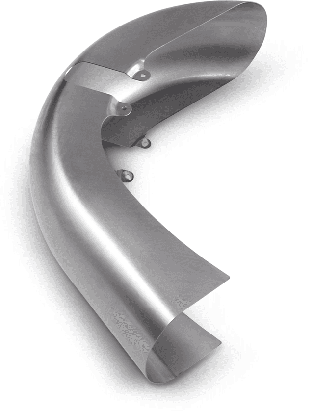 RUSS WERNIMONT DESIGNS 1401-0715 Flat Back Dresser Front Fender - For 18" Wheel - 30° - HD Touring '14-'20 — image 1 of 3