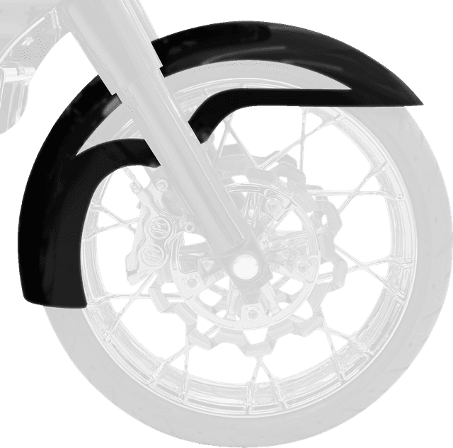 KLOCK WERKS 1401-0846 Ventana Front Fender - Black - 16"-19" Wheel - HD Touring/Trike — image 2 of 3