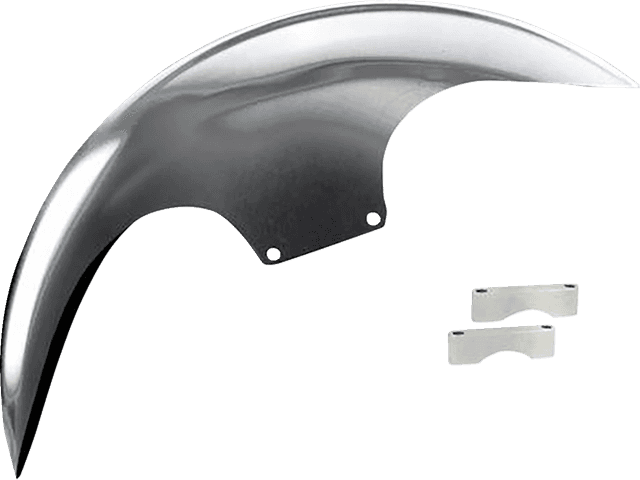 PAUL YAFFE BAGGER NATION 1401-0952 Cafe Front Fender - 21" - Chrome Adaptors — image 1 of 2