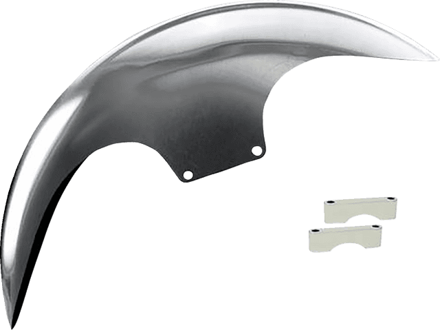 PAUL YAFFE BAGGER NATION 1401-0955 Cafe Front Fender - 21" - Chrome Spacers — image 1 of 2