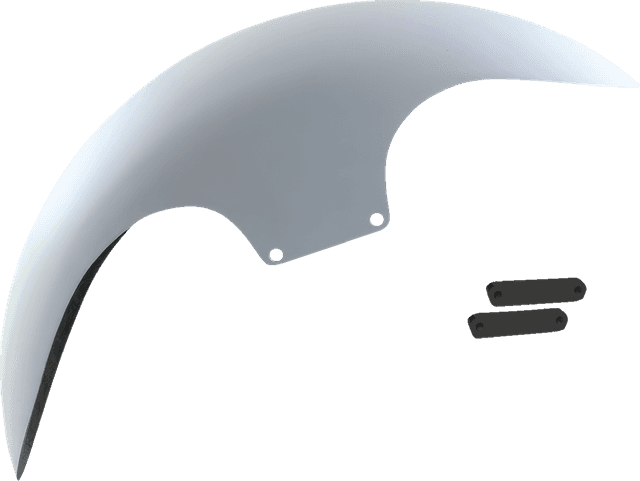 PAUL YAFFE BAGGER NATION 1401-0957 Cafe Front Fender - 19" - Black Adaptors