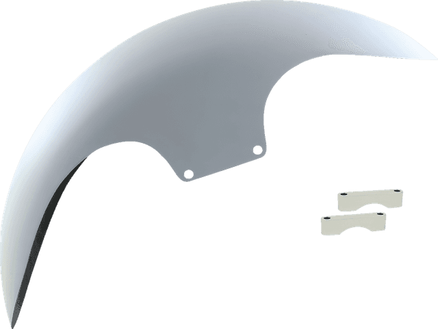 PAUL YAFFE BAGGER NATION 1401-0961 Cafe Front Fender - 19" - Chrome Spacers