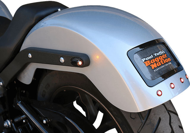 PAUL YAFFE BAGGER NATION 1401-0971 The Fix Rear Fender - Black Frame Plate - HD Softail® '20-'26 — image 2 of 4