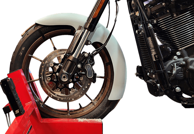 PAUL YAFFE BAGGER NATION 1401-0976 Sport Front Fender - 19" Wheel - Black Inverted Fork Adapter - HD Softail '20-'26 — image 2 of 2