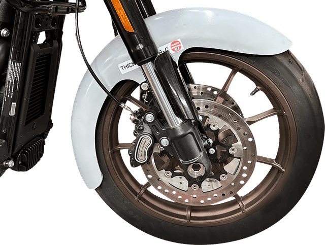 PAUL YAFFE BAGGER NATION 1401-0977 Thicky Front Fender - 19" Wheel - With Black Inverted Fork Adaptors - HD Softail — image 2 of 2