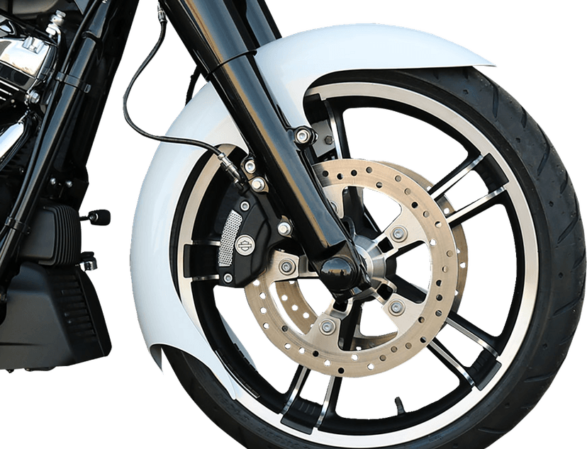 PAUL YAFFE BAGGER NATION 1401-0981 Talon Front Fender - OEM - 16"-19" Wheel - With Satin Adapters - Touring Models — image 2 of 2