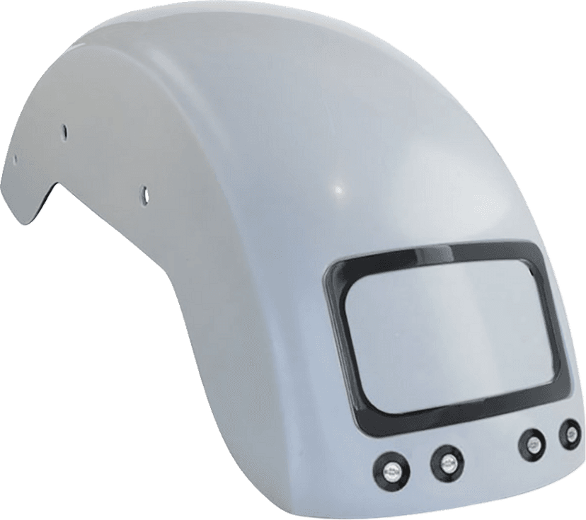 PAUL YAFFE BAGGER NATION 1401-1003 The Fix Rear Fender - Black Frame Plate - Thunder Bolts - HD Softail® '20-'26 — image 1 of 2