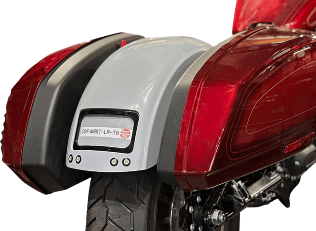 PAUL YAFFE BAGGER NATION 1401-1003 The Fix Rear Fender - Black Frame Plate - Thunder Bolts - HD Softail® '20-'26 — image 2 of 2