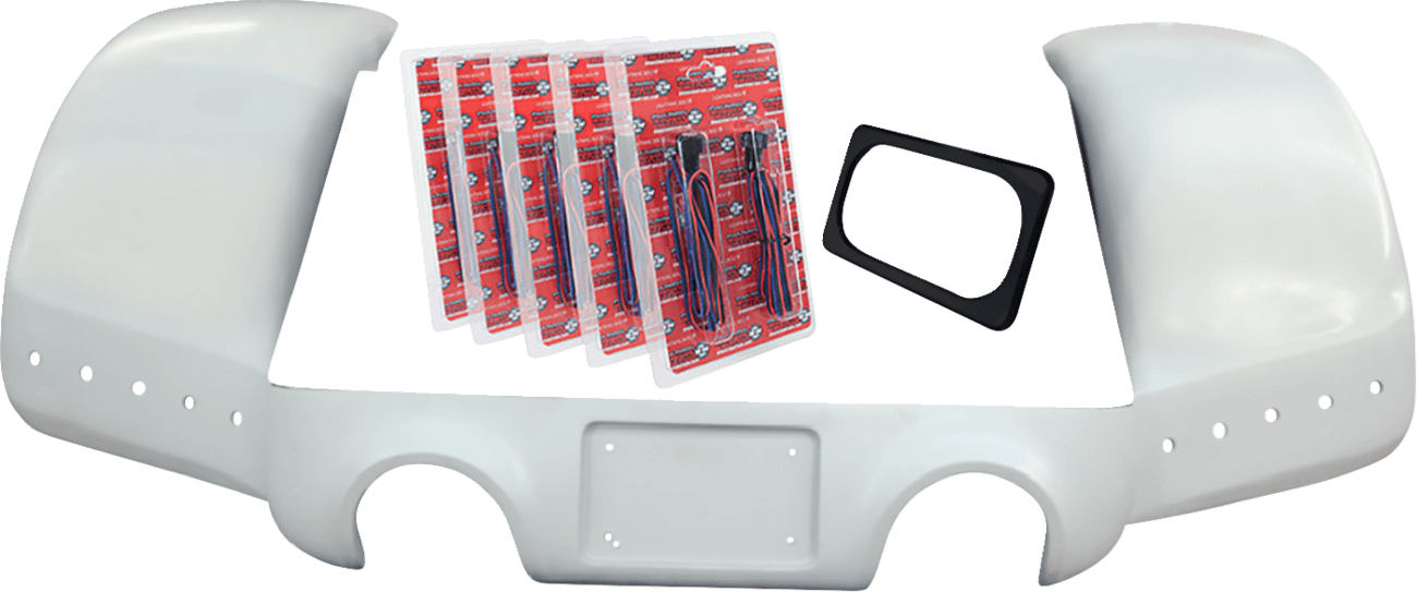 PAUL YAFFE BAGGER NATION 1401-1044 Pro Street Rear Fender - Black Plate Frame - Dual Outlet