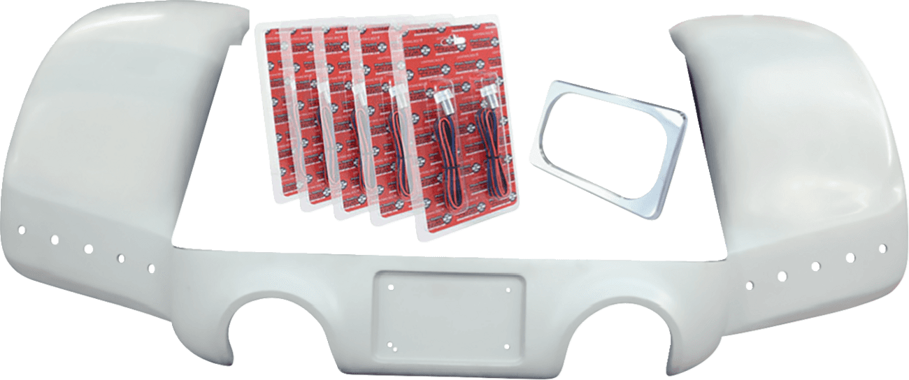 PAUL YAFFE BAGGER NATION 1401-1045 Pro Street Rear Fender - Chrome Plate Frame - Dual Outlet