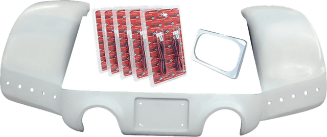 PAUL YAFFE BAGGER NATION 1401-1045 Pro Street Rear Fender - Chrome Plate Frame - Dual Outlet