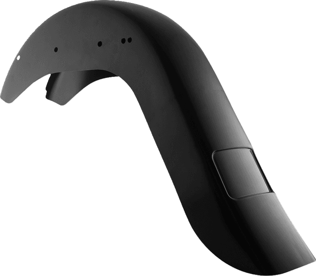 KLOCK WERKS 1401-1060 Benchmark Rear Fender - Vicla - Frenched - Black - HD Softail '99-'17 — image 1 of 2