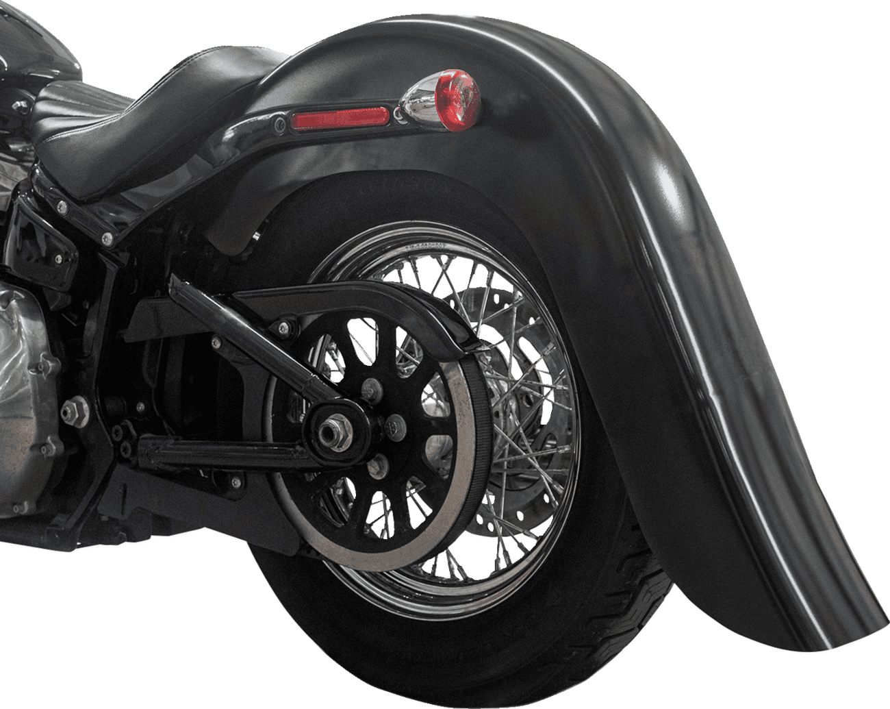 KLOCK WERKS 1401-1090 Benchmark Rear Fender - Vicla - Smooth - Black - HD Softail '18-'25