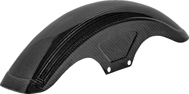 SADDLEMEN 1401-1108 Front Fender - Carbon Fiber/Gloss - Dyna/Sportster — image 1 of 3