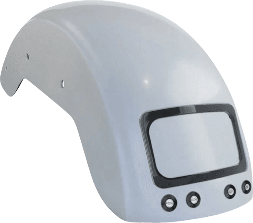 PAUL YAFFE BAGGER NATION 14011144 The Fix Rear Fender - Black Frame Plate - Thunder Bolts - HD Softail® '18-'24