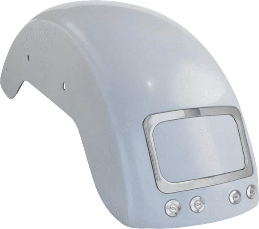 PAUL YAFFE BAGGER NATION 14011145 The Fix Rear Fender - Chrome Frame Plate - Thunder Bolts - HD Softail® '18-'24