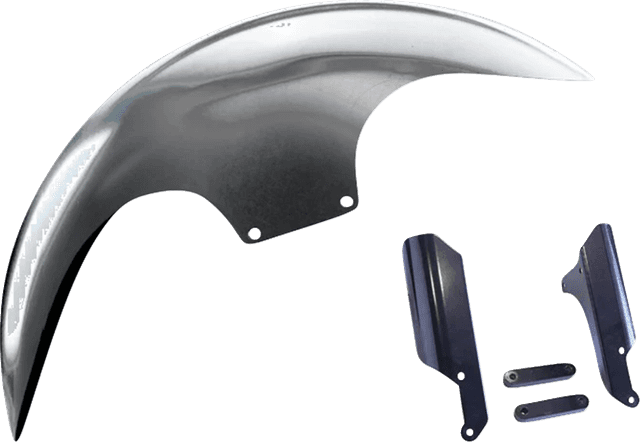 PAUL YAFFE BAGGER NATION 14011154 Cafe Front Fender - 19" OE Wheel - With Black Fork Adapters — image 1 of 2