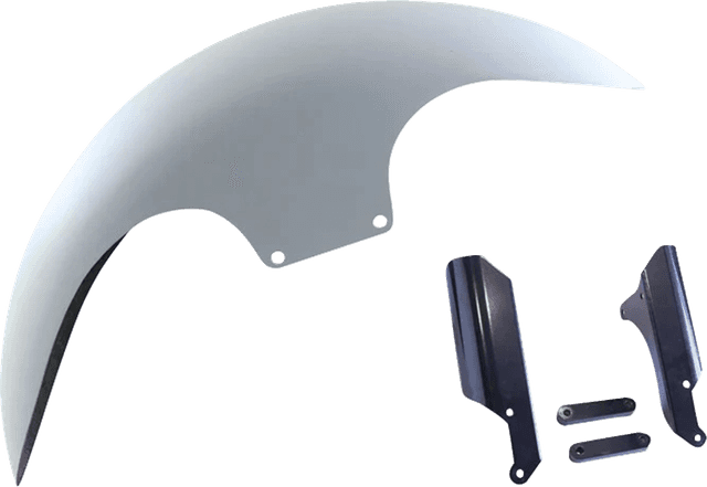 PAUL YAFFE BAGGER NATION 14011156 Cafe Front Fender - 21" Wheel - Black Inverted Fork Adapter - HD Softail '18-'26 — image 1 of 2