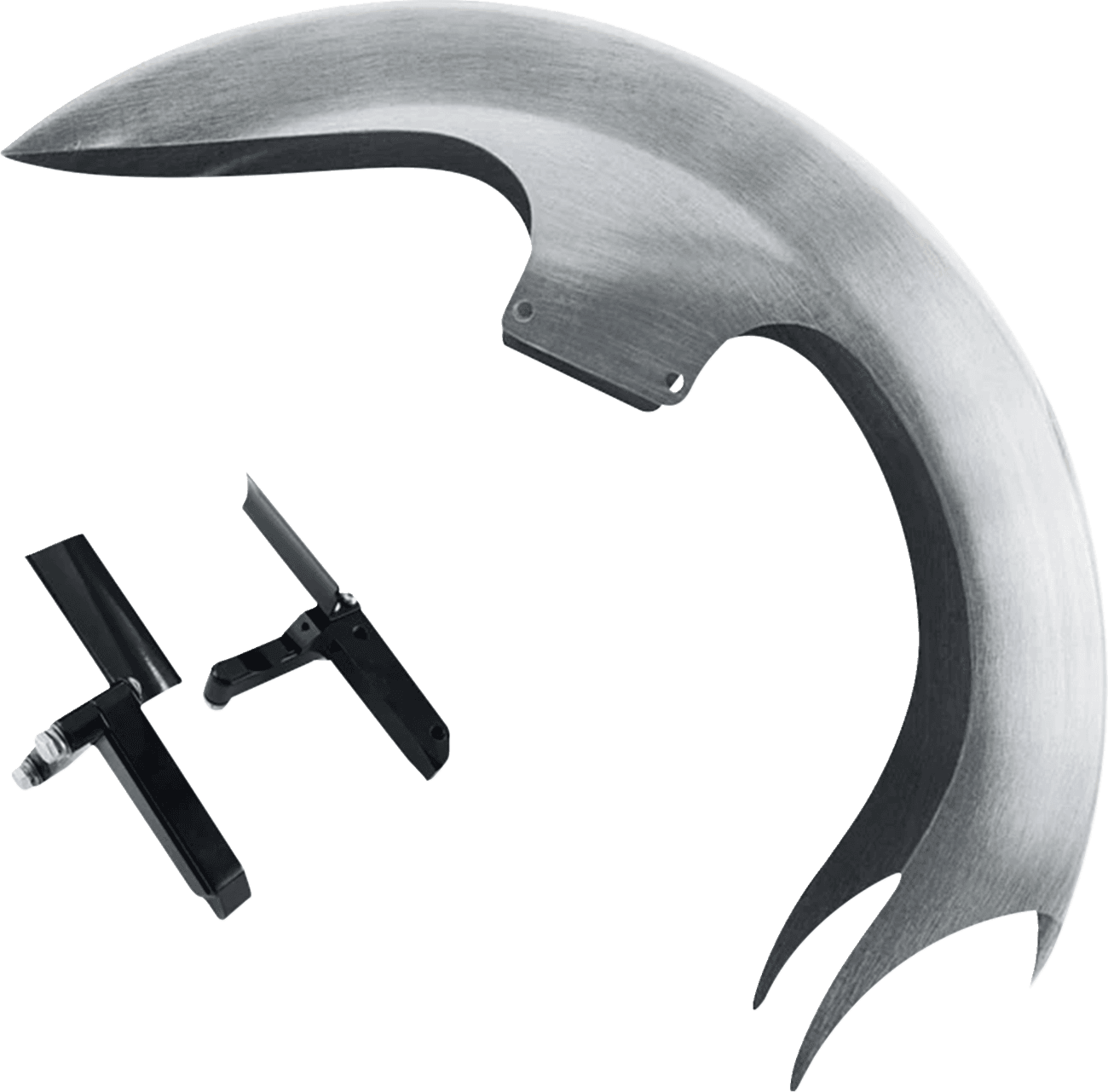 PAUL YAFFE BAGGER NATION 14011159 Talon Front Fender - 18" Wheel - With Inverted Fork Adapters - Debris Guards - HD Softail