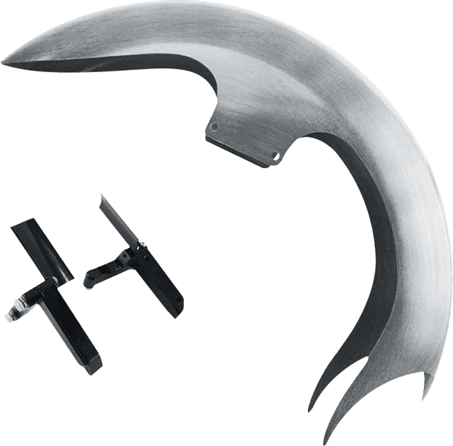 PAUL YAFFE BAGGER NATION 14011163 Talon Front Fender - 21" Wheel - With Inverted Fork Adapters - Debris Guards - HD Softail