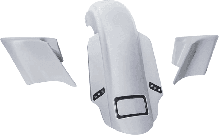PAUL YAFFE BAGGER NATION 14011183 Rear Fender Kit - With Side Covers - Black Plate Frame - Thunder Bolts — image 1 of 2