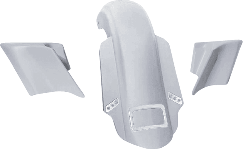PAUL YAFFE BAGGER NATION 14011184 Rear Fender Kit - With Side Covers - Chrome Plate Frame - Thunder Bolts — image 1 of 2