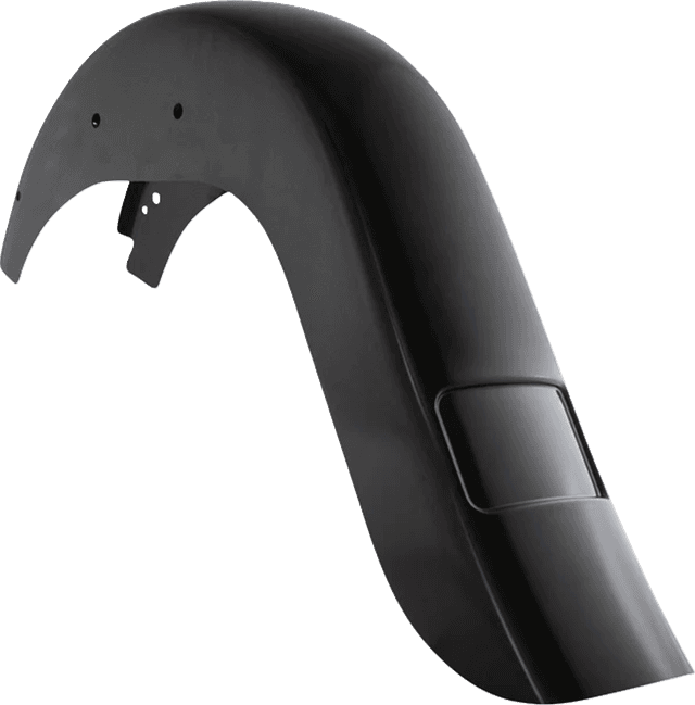 KLOCK WERKS 14011197 Benchmark Rear Fender - Vicla - Frenched - Black - HD Softail '11-'17 — image 1 of 2