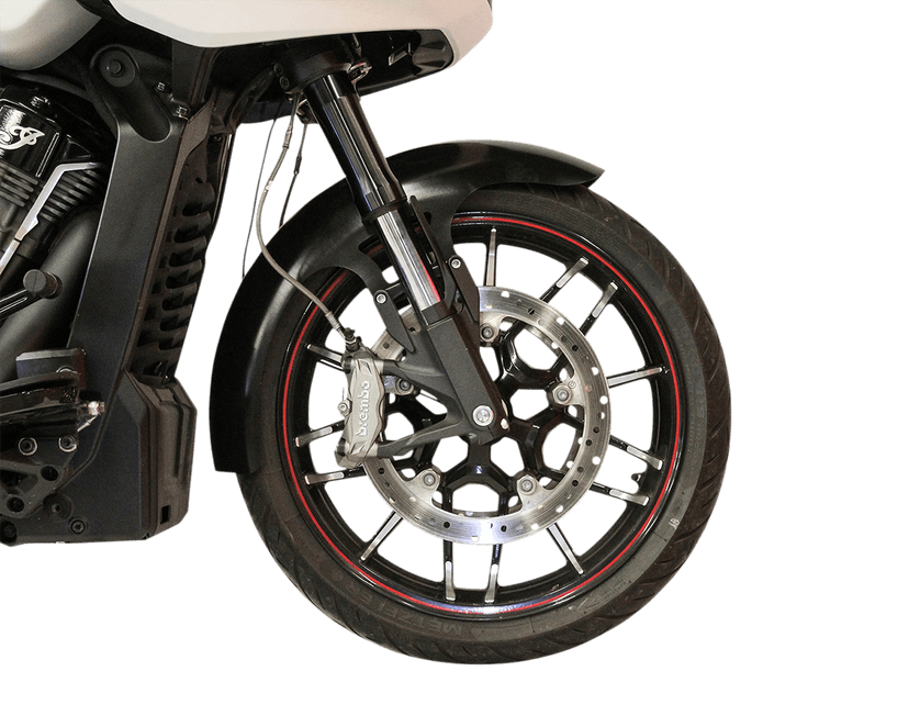KLOCK WERKS 1402-0417 Hugger Front Fender - Black - 16"-19" - HD Challenger/Chief/Pursuit — image 1 of 2