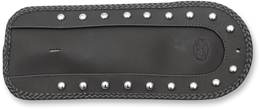 MUSTANG 1405-0081 Fender Bib - Smooth Chrome-Studded - Black - HD Dyna '06-'17