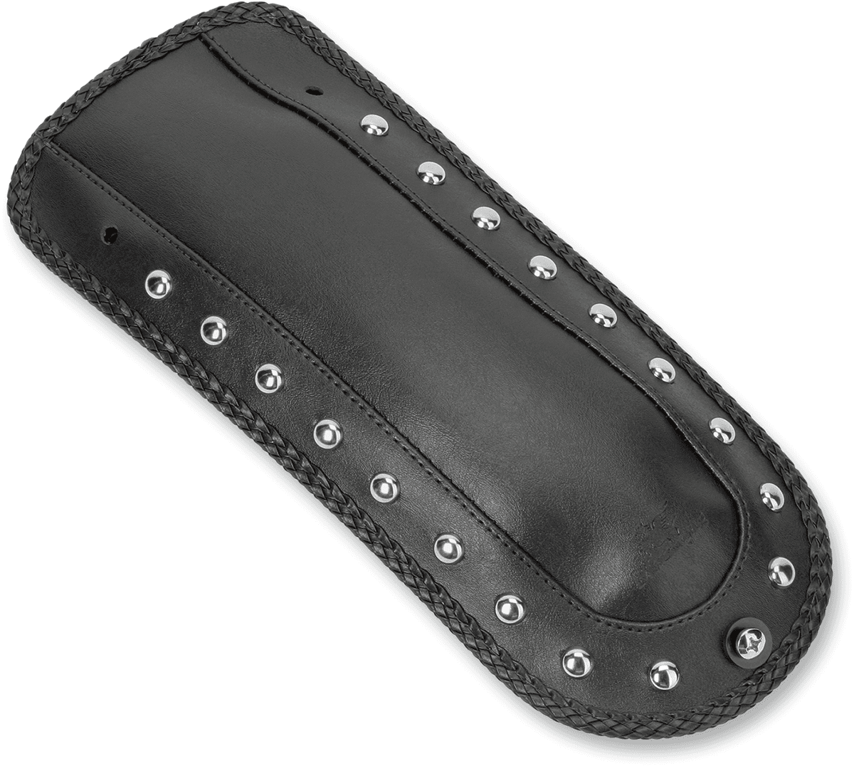 MUSTANG 1405-0086 Fender Bib - Smooth Chrome-Studded - Black - HD Softail