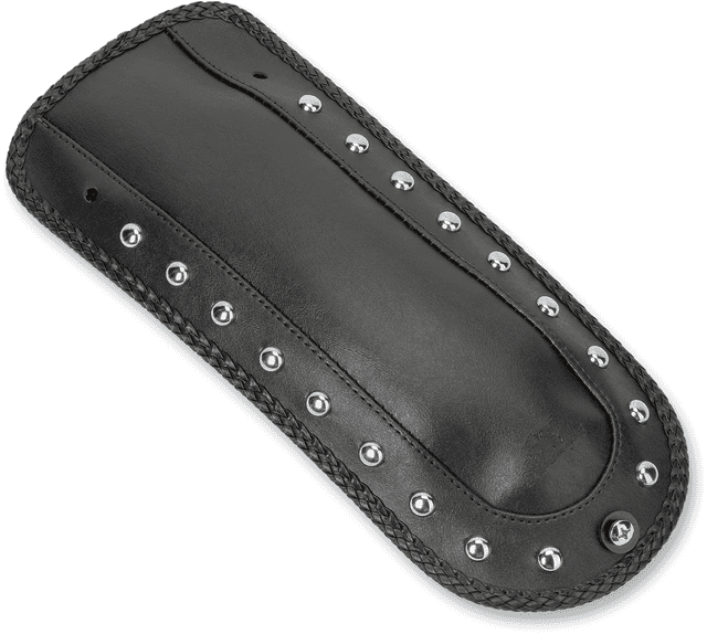 MUSTANG 1405-0086 Fender Bib - Smooth Chrome-Studded - Black - HD Softail '00-'17