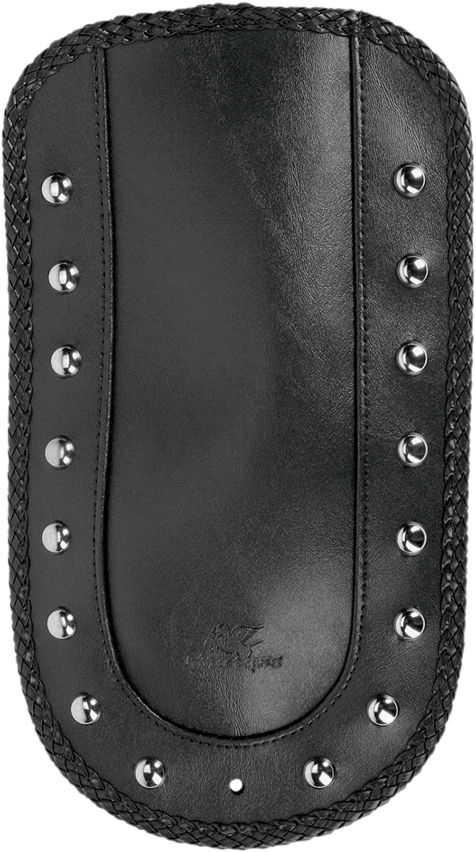MUSTANG 1405-0093 Fender Bib - Smooth Chrome-Studded - Black - HD Softail