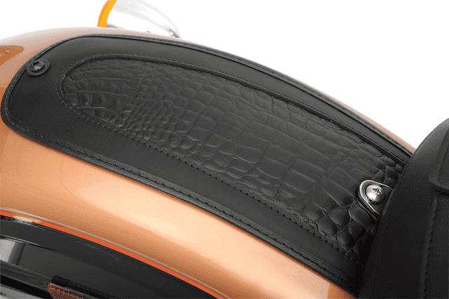 DRAG SPECIALTIES SEATS 1405-0136 Fender Skin - Embossed Faux Alligator Leather Center - 15" — image 2 of 3