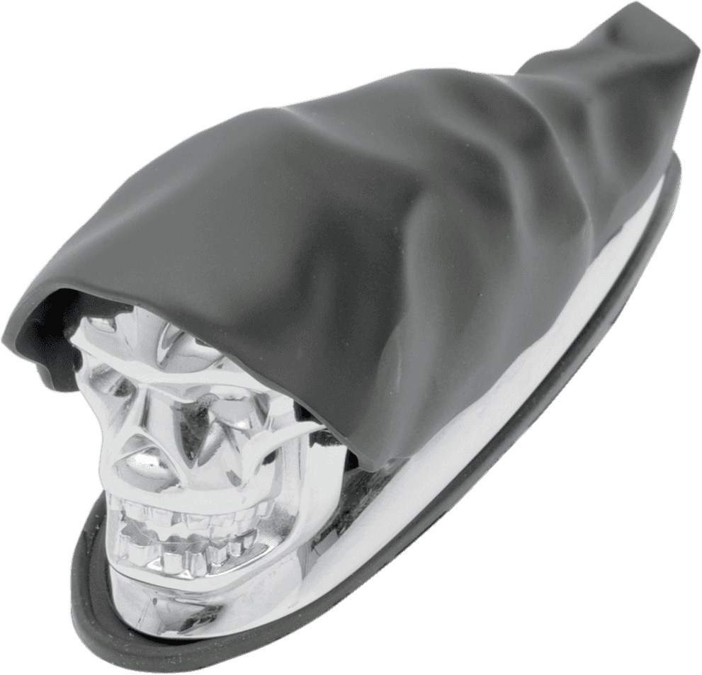 DRAG SPECIALTIES 1405-0158 Shrouded Skull Fender Ornament