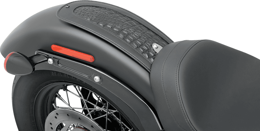 DRAG SPECIALTIES SEATS 1405-0280 Fender Skin - Embossed Faux Alligator Leather Center - 14" — image 2 of 2